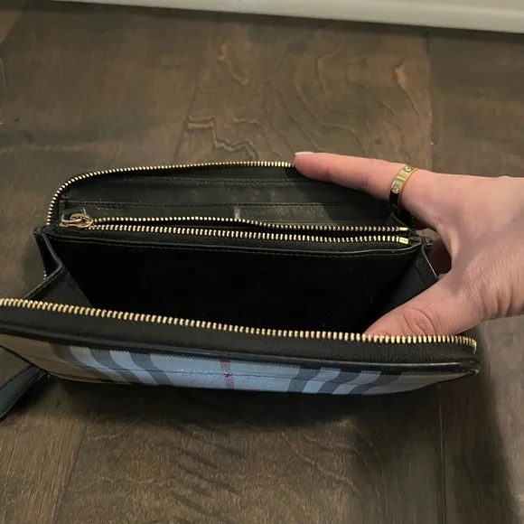 Elmore House Check & Leather Zip Around Wallet - Picture 8 of 8